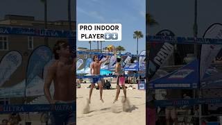 PRO indoor Player vs. Beach Players️ #beachvolleyball #volleyball #volleyballworld #spike