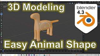 Blender Animal Shape 3D Modeling Easy Workflow #Blender #3dmodeling #animal #tutorial #workflow