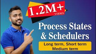 L-1.5: Process States in Operating System| Schedulers(Long term,Short term,Medium term)