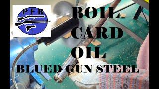 Boiling   Carding and Oiling Blued Firearm Parts Conservation