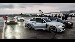 Drag RACE: BMW i8 vs. M4 vs. M4 Cabrio vs. TESLA P85+