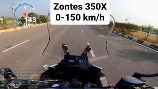 Zontes 350X 0-150 kmh ACCELERATION TESTED!