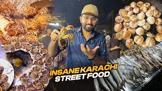 INSANE STREET FOOD SCENES IN KARACHI | Ghousia Nalli Biryani | Keamari Fish Market | Bun Kabab