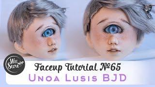 Faceup Tutorial №65 Unoa Lusis OOAK BJD Custom doll Cyclops repaint by WillStore