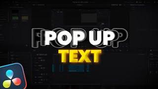 How To Make A POPUP TEXT Effect In Davinci Resolve