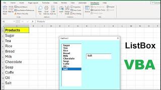 How to populate ListBox and get value in textbox using Excel VBA