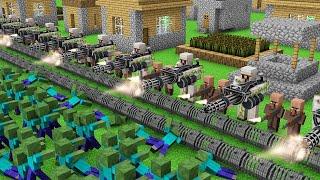 Minecraft Villager and Iron Golem TRAP - Protect the Village from The Zombie Apocalypse