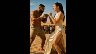 She Kicked His Face So Hard the Desert Went Silent  #FightKO"