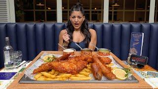 "THAT IS HUGE!" THE UNDEFEATED FISH & CHIPS CHALLENGE | MAYFAIR CHIPPY | @LeahShutkever