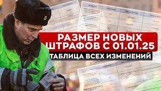 Повышение штрафов с 1 января 2025 года. Отмена скидки 50%. Полный список грядущих изменений!