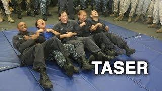 U.S. Marines and Sailors Taser Training