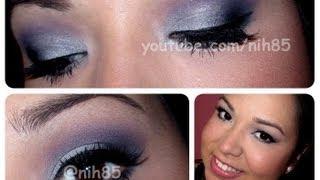 Smokey eyes plata, negro y morado