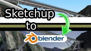 Export from Sketchup import in Blender 2.8 - With some addons