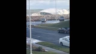 Biggest New Jersey Ever? Monster Monday was INSANE. #youtubeshorts #surfline #newjersey #bigwaves