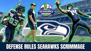 Mike Macdonald's DEFENSE RULES in first mock SEAHAWKS scrimmage!!