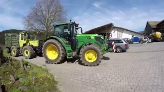 [HD] GoPro Hero 4 @ Let's Drive John Deere 6145R und Marchner Güllefass 12 Kubik Teil 1