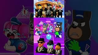 SHERIFF LABRADOR EXE vs DOBIE EXE vs SHERIFF PAPILLON EXE x Coffin Dance | #1715Tiles Hop #shorts