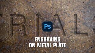 Text Effects of Engraving on Metal Plate in Photoshop 2023