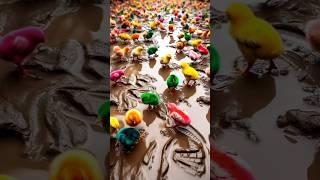 Chicks walking on the mud #chicks #cute #ai #adorable