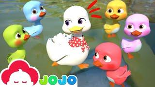 5 Little Ducks (Learn Colors Song) | Baby JoJo Nursery Rhymes & Kids Songs