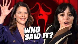 SCREAM (2022) Cast Plays WHO SAID IT: Sidney, Gale, or Dewey? | Neve Campbell, Jenna Ortega