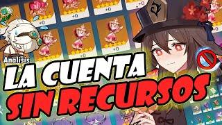 SALVO LA CUENTA SIN RECURSOS!! AR 55 SIN ARTEFACTOS, NI LUNAS, NI MORA | Revisión - Genshin impact