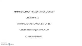 OLIVER IHEKE MMM IDEOLOGY VIDEO