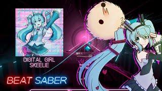 Beat Saber: KIRA - Digital Girl (ft. Hatsune Miku) [Skeelie] Expert+ | 85.44% S