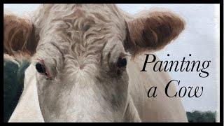 Painting a Cow's Portrait | 4K Oil Painting Time-Lapse Demonstration