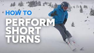 HOW TO TURN ON SKIS - SHORT TURNS | 4 tips from top ski instructor Cris F.