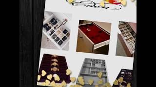 jewelry organizers in luxury plush velvet or suede.