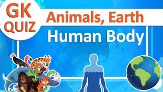Animals, Earth & Human Body | Basic General Knowledge Questions | For Kids & Beginners#catrackkidstv