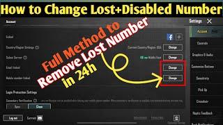 Pubg Account Se Lost+Disabled Phone Number Kaise Change Kare | How to remove 3rd Email+Number in 24h