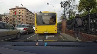 Вождение в городе. Проспект Независимости - проспект Победителей - МКАД.