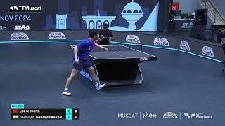 Lin Shidong vs Sathiyan Gnanasekaran | MS R32 | WTT Contender Muscat 2024