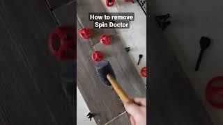 How to remove Spin Doctor tile spacers after thinset has dried