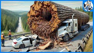 Dangerous Idiots Fastest Truck & Heavy Equipment Fails | Extreme Dangerous Transport Skill #124