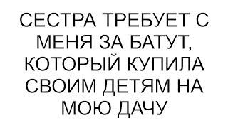 Сестра требует с меня за батут, который купила своим детям на мою дачу