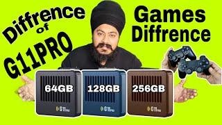 Gamebox G11 Pro 64, 128, 256 GB Difference and Games variety (Full Detail)