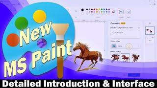 Windows 11 NEW Microsoft Paint step by step detailed Introduction & Interface Tutorial