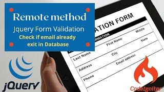 #2 | Remote Method Uses | Form Validation jQuery | Jquery Email Validation Server Side