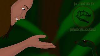 Jurassic Park novel Illustration Almost paradise￼ by JurassicAllosaurus #jurassicpark (fixed audio)