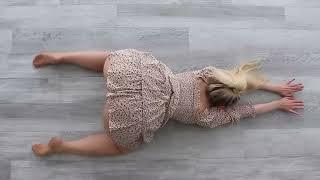 Yoga and Stretching in Summer Dress