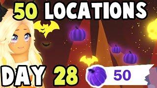 ALL 50 HALLOWEEN PURPLE PUMPKIN LOCATIONS in Adopt Me!