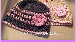 Ann's Pink Ribbon Chemo Beanie Crochet Pattern 2