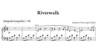 'Riverwalk' for piano (2022), performed by Paul Barton | Frederick Viner