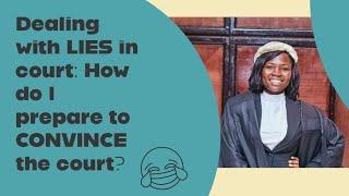 How can I prove my case in court and show the judge that the other party is lying?