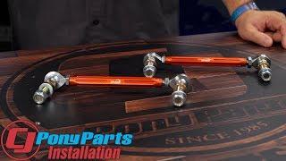 2015-2023 Mustang Drake Muscle Cars Sway Bar End Link Adjustable Front Pair Installation