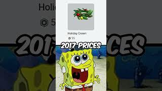 Roblox Prices NOW VS BACK THEN...  (Nostalgia) #shorts #roblox #nostalgia #robloxedit