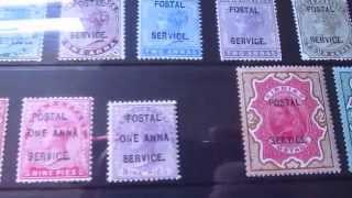 stamps india overprint "postal service" mint 45/120